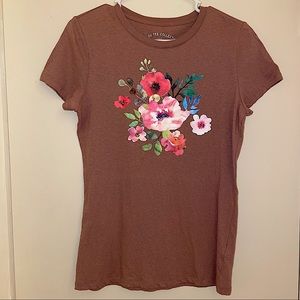 Aeropostale Shrunken Tee pink flowers